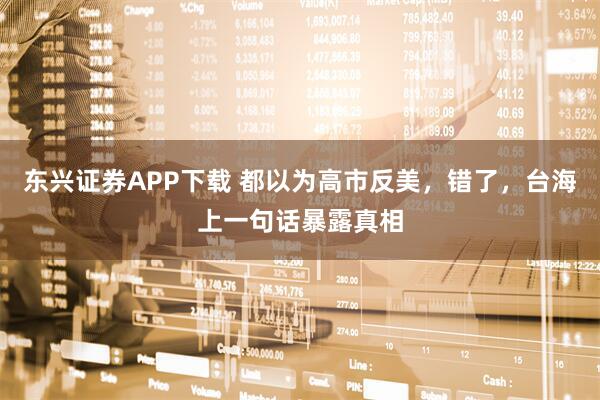 东兴证券APP下载 都以为高市反美，错了，台海上一句话暴露真相